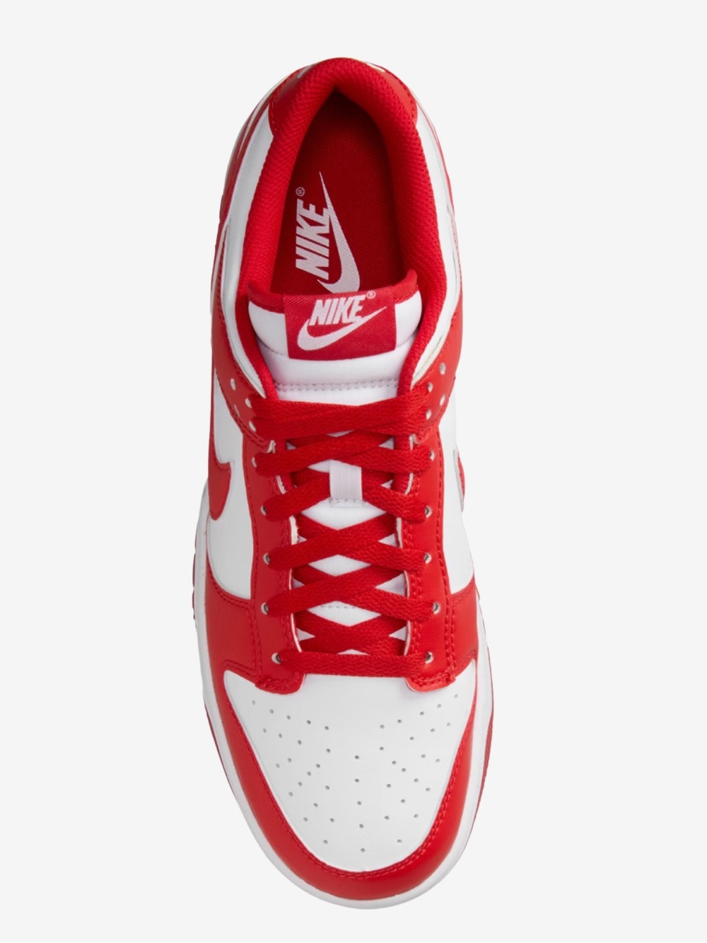 Red and white dunks